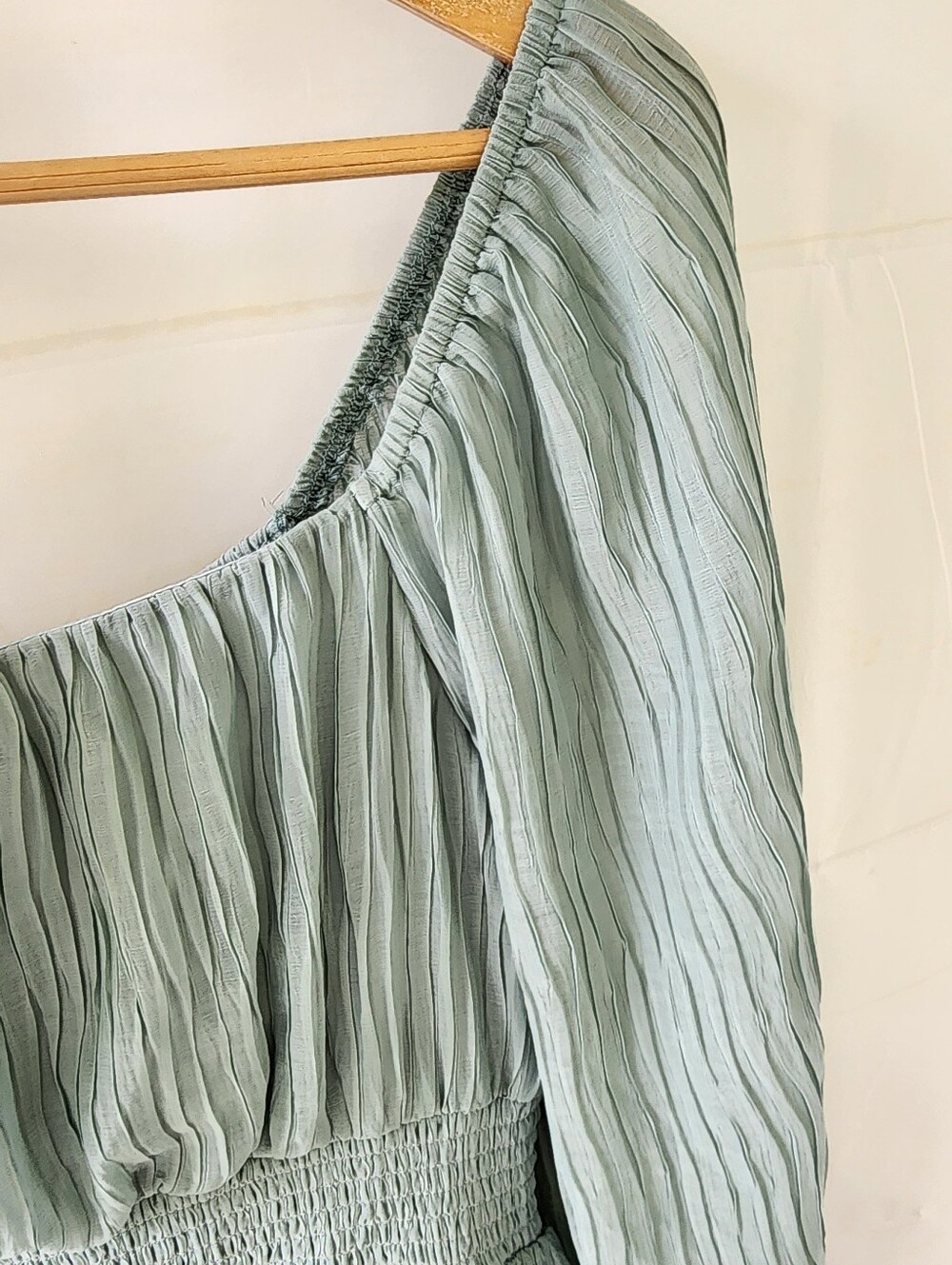 Baltic Born  Sage Long Sleeve Smocked Waist Maxi Dress - Picture 10 of 15